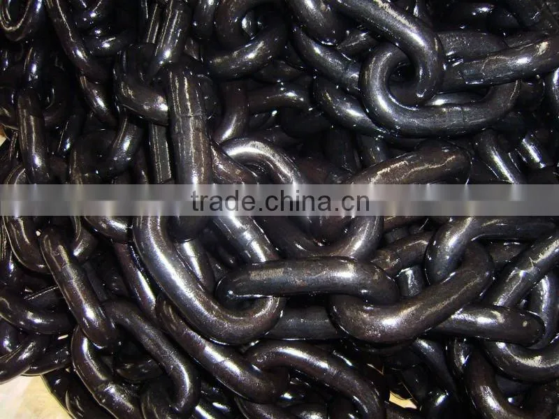 CCS certificate black painted round link chain