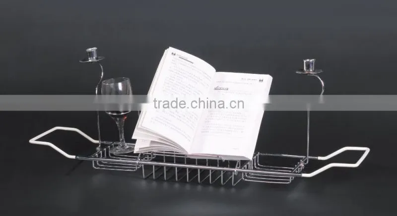 Chrome or Stainless Steel Extandable Bathtub Caddy