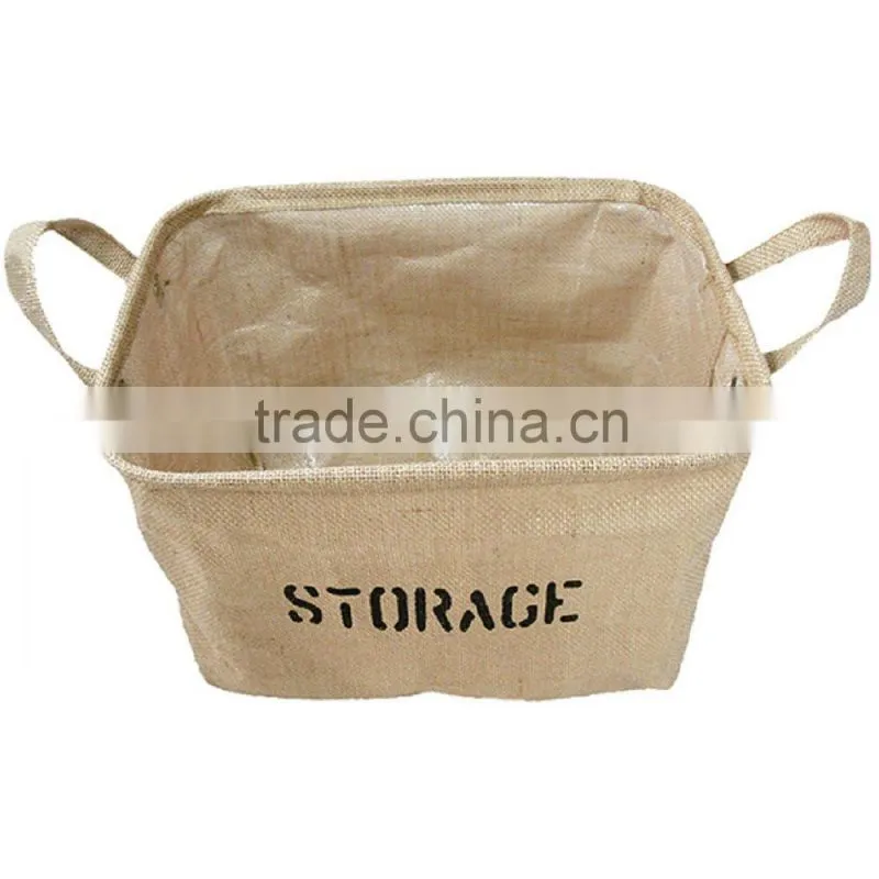 Jute Collapsible Organizing Baskets for Clothing Storage