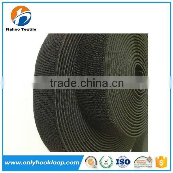 Elastic hook and loop strap, Customized elastic un-napped loop band