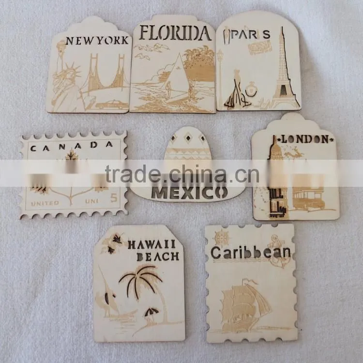 popular custom wood decoration pieces and world wood template and cross jewelry