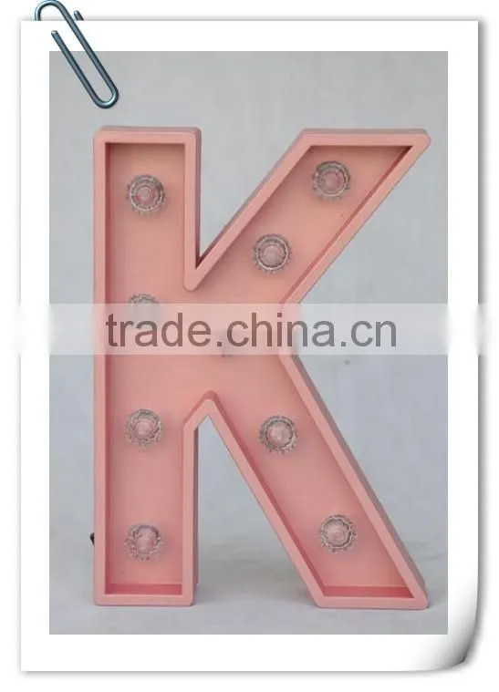 Wood plastic composite material LOVE of wedding lights marquee letters light