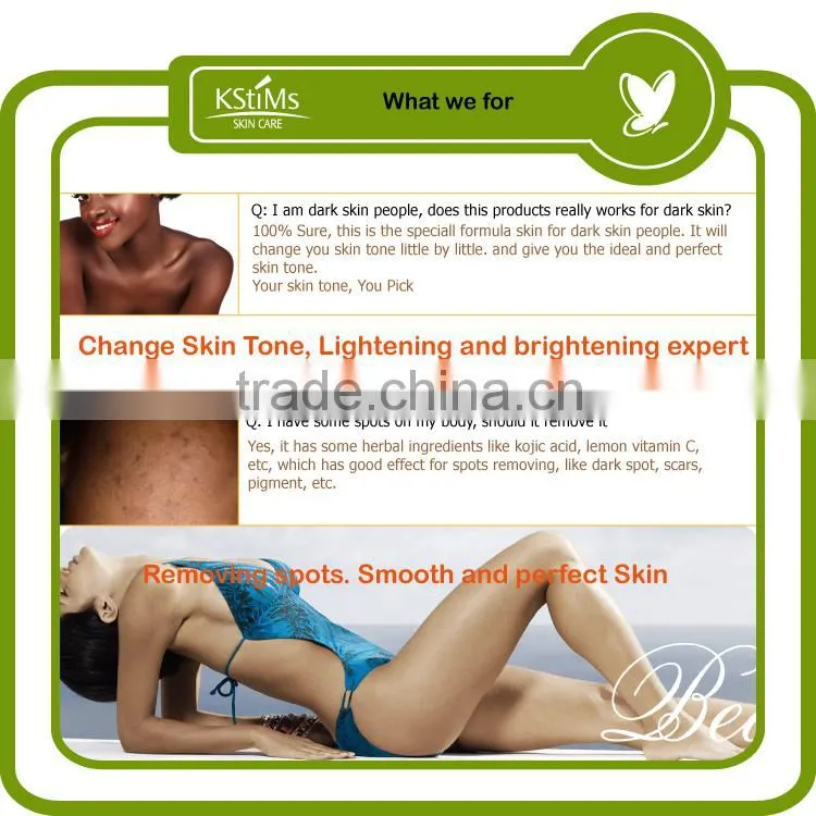 Highest Grade safe hydroquinone black and dark skin whitening beauty cream
