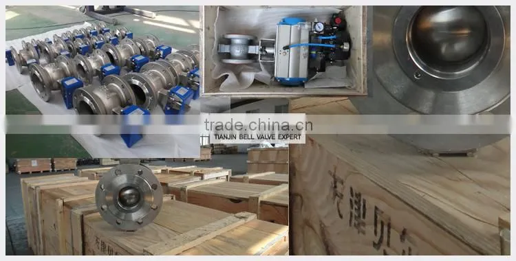 pneumatic actuator equipped with electrical positioner as a regulating ball valve