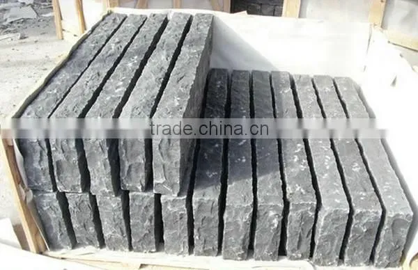 natural black basalt kerbstone
