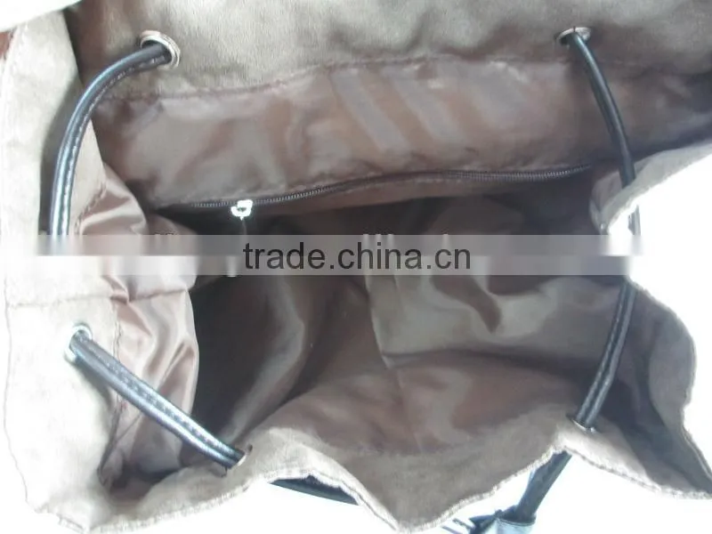 New design fashionable suede backpack 2016