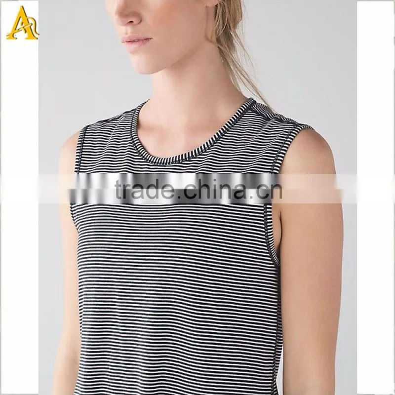 women sexy sportswear 2016 girl baby stripe long sleeve top dry fit shirt