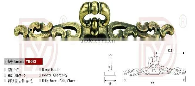 YD-033 GB zinc alloy classical furniture handle
