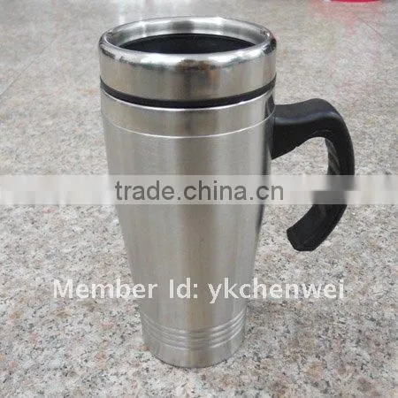 16OZ Double wall stainless steel travel mug with handle