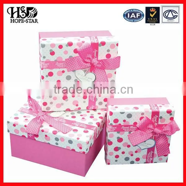 High quality Valentine's day pandora paper gift box wholesale,gift hat box with ribbon