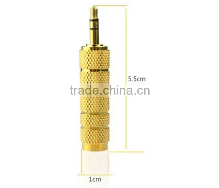 Golden 3.5mm Male to 6.35mm Female audio Adapter