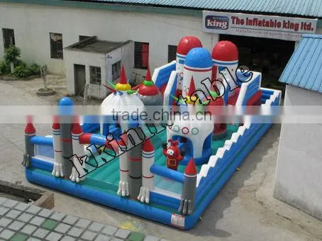 Large Kids Inflatable Fun City For Amusement Park Rental