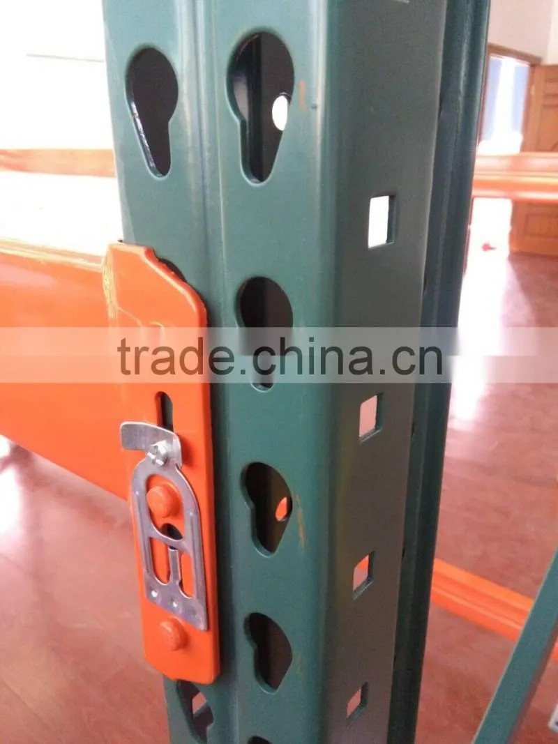 Heavy Duty Teardrop Warehouse Rack With Wire Mesh Deck