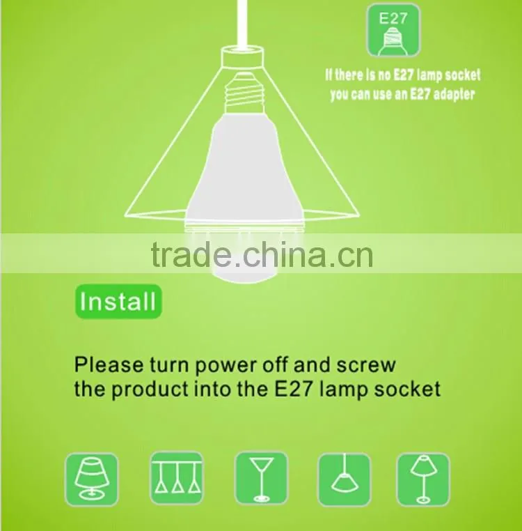 Smart Bluetooth LED Light Bulbs Wireless Control Speaker Smart Music Audio Speaker LED RGB Color Bulb Light Lamps