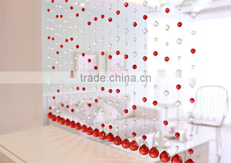 Red crystal curtain