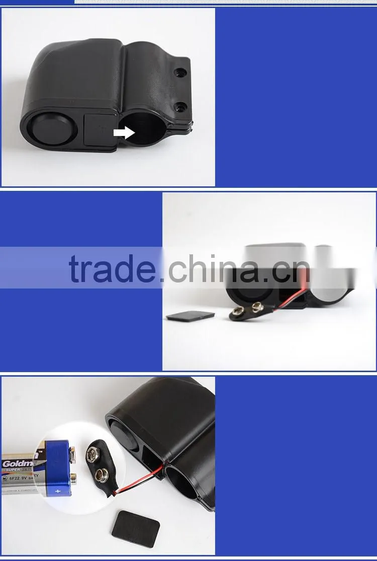 New Arrival battery operated wireless remote bicycle anti theft alarm
