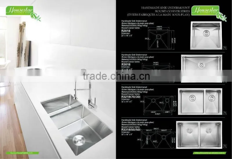 Professional Custom Stainless Steel Kitchen Sink by Handmade