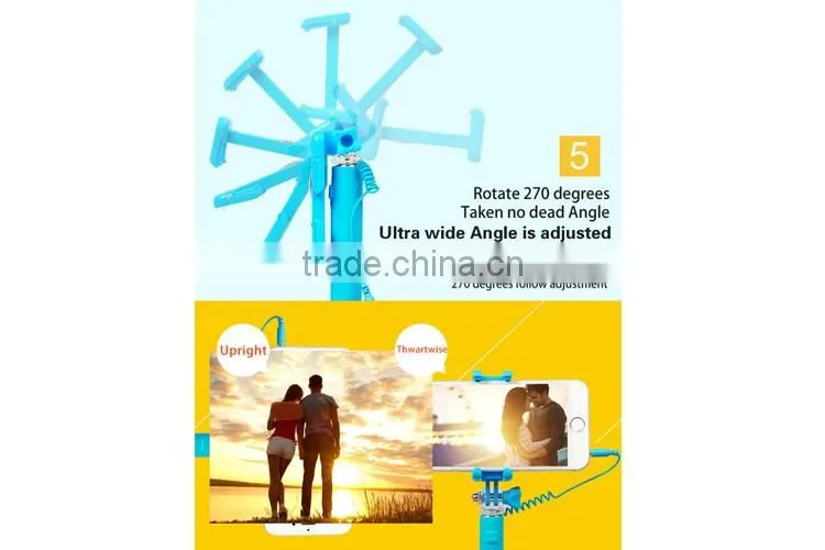 2016 hot sales new design mini wholesale selfie stick