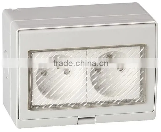 ABS material IP55 waterproof power socket SP-2FR