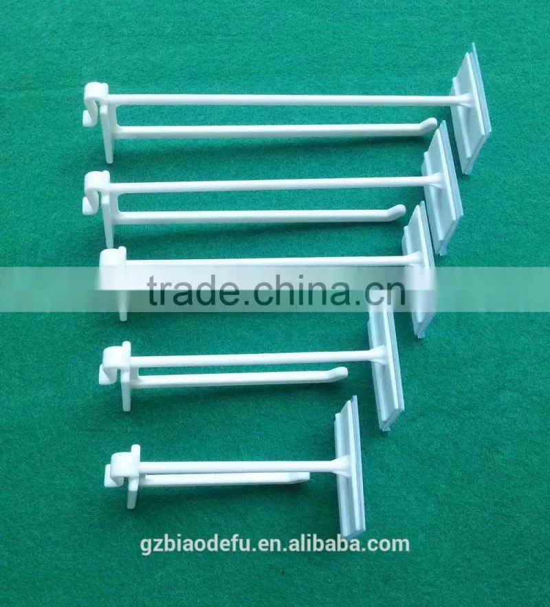 Supermarket Double Wire Plastic Hook With Price Tag