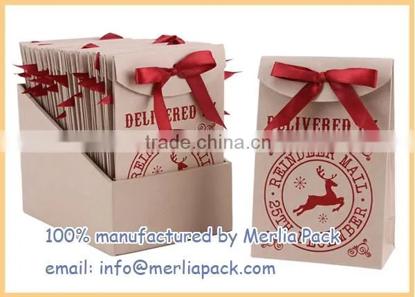 Pack of 24 x Christmas Gift Bags Santa Claus Paper Trick or Treat Bags
