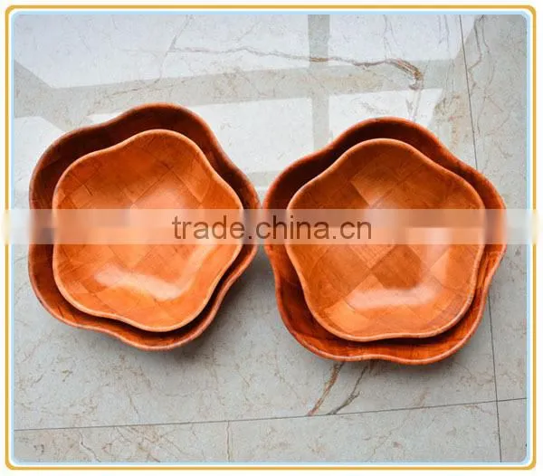Pentagram Wooden Knitted bowl for Putting Fruit