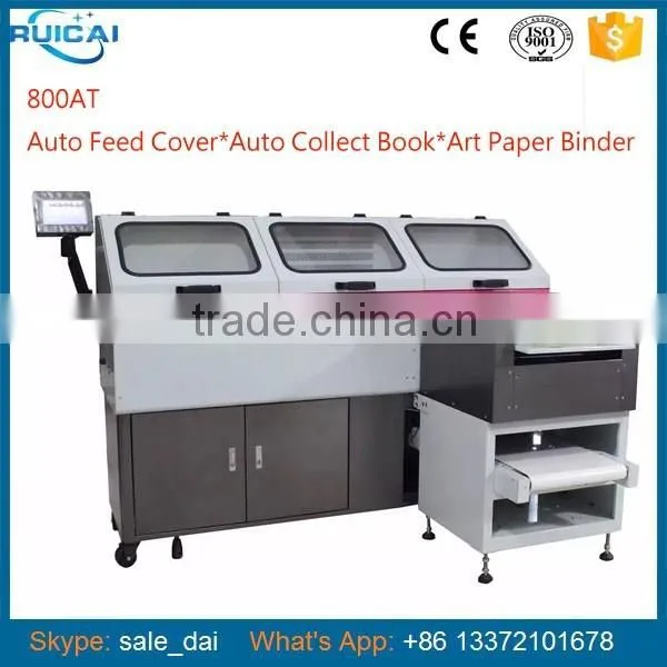 800AT Copper Paper Perfect Binding Machine 58000 Auto Covering Art Paper