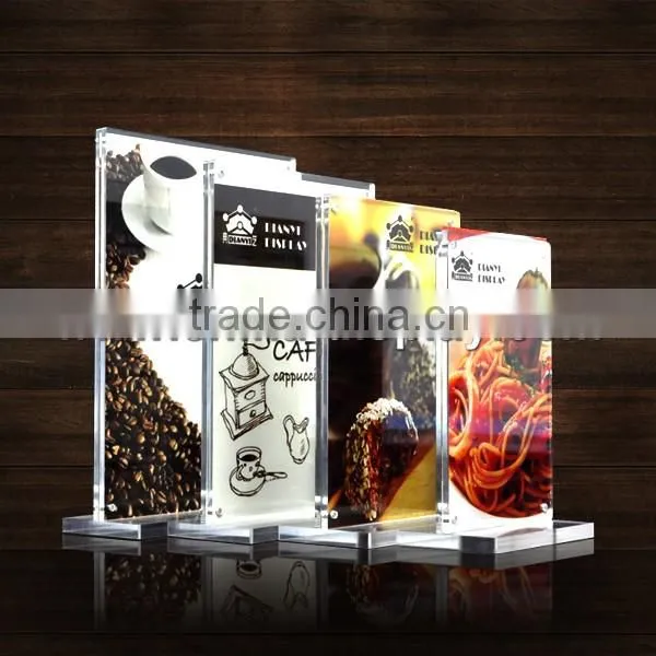 A4 acrylic romantic T shape menu holder