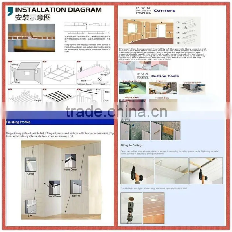 wood laminated pvc profile/ corner/ cornice