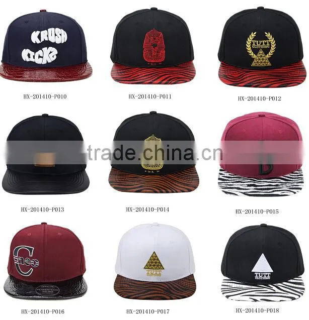 create your own flat cheap embroidery 5 panel snapback hat