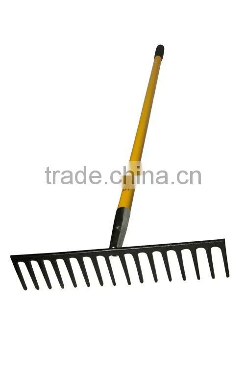 fibreglass handle forged road rake