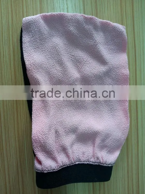 Exfoliating Bath Glove Scrub Mitt Printed Logo With High Quality