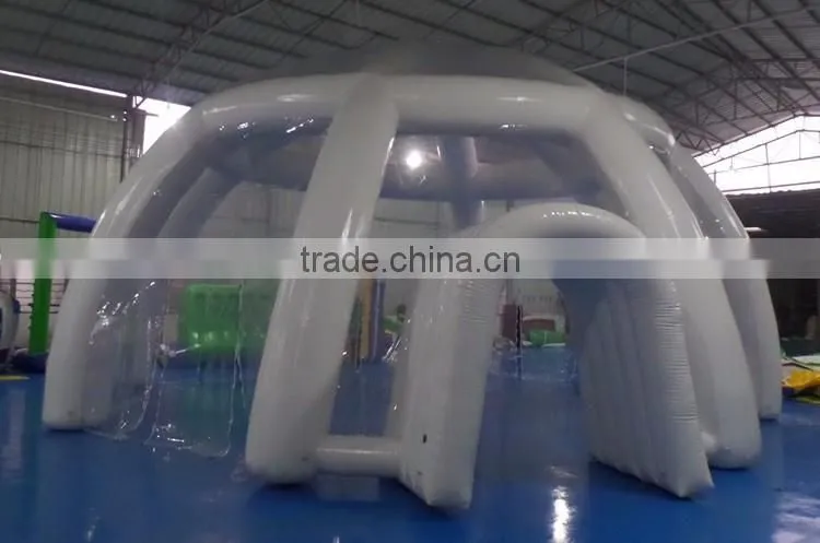 2016 new inflatable white tent,air tight clear tent