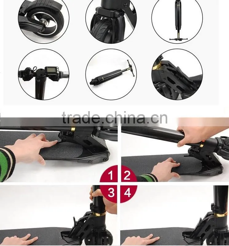 7.2 kg folding Carbon fiber foldable electric mountain bike in black color