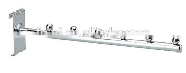 Supermarket Slatwall Mesh Display Hook with Iron Plate & Waterfall Metal Chrome Bracket GK13