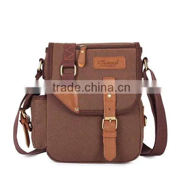 Guangzhou Factory Wholesale Men Canvas Shoulder Bag,Canvas Cross Body Bag