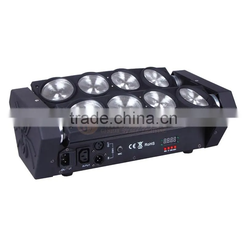Hot promotion 8*10w full color LED spider light led beam stage light