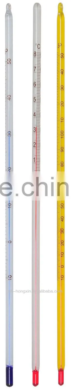 red,blue,green,black 300mm long alcohol/spirit Thermometers