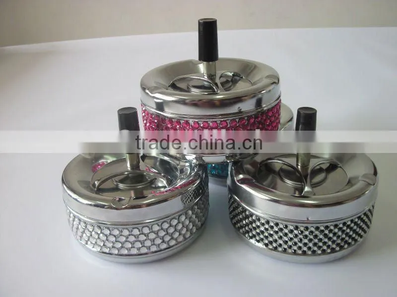 Table Metal Ashtray Be Covered With Crystal