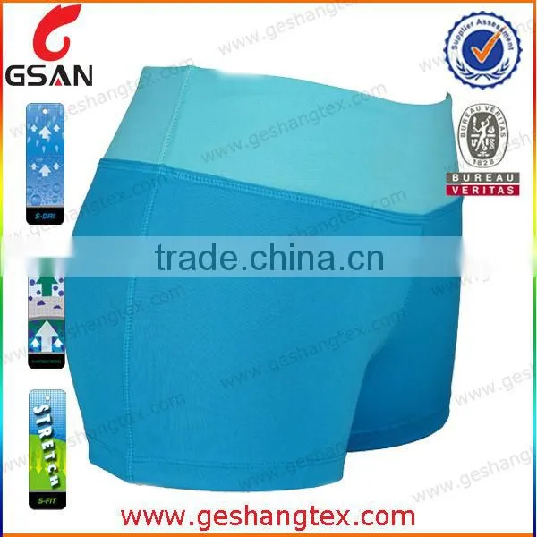 86% Nylon 14% Spandex Dry Fit Custom Women Compression Shorts