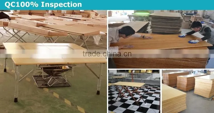 China height adjustable folding bamboo table outdoor use supplier