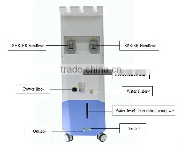 2015 Hot IPL Elight SHR Three in One Permanent Hair Removal Machine With CE Approved for Skin Rejuvenation and Hair Removal