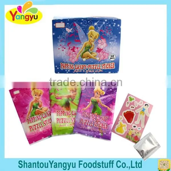 Magic finger lollipop with popping candy