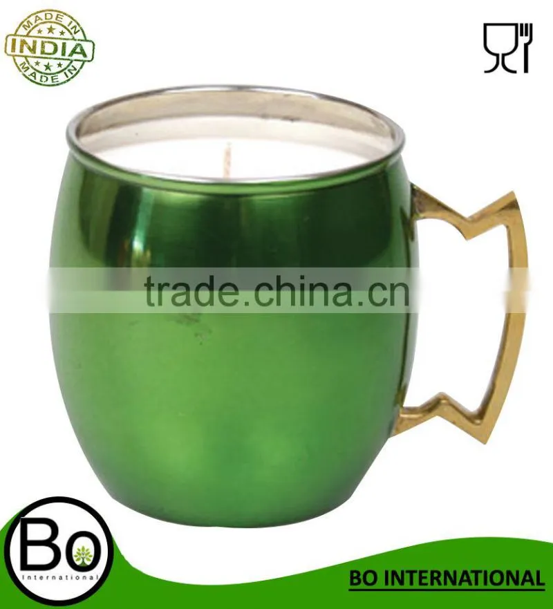 Stainless Steel Lime green Moscow Mule Scent Candle