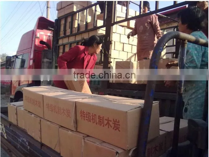 Eco- friendly BBQ charcoal of long burning time 6-7 hours/sawdust machine made charcoal