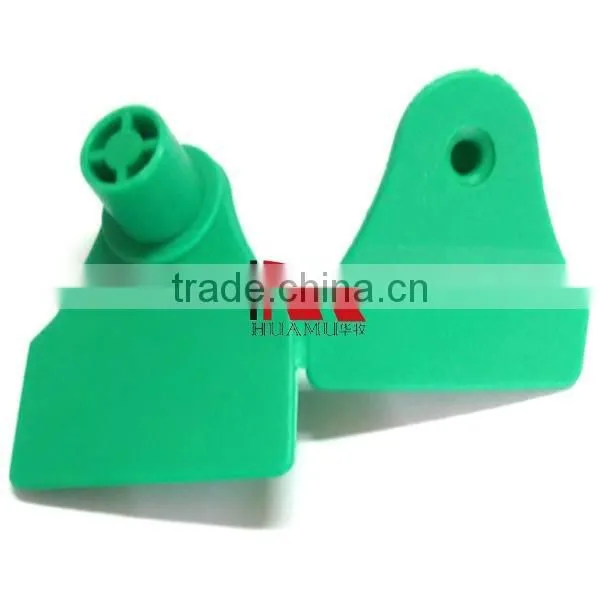 dark green sheep ear tag 42*34 mm TPU metal pin