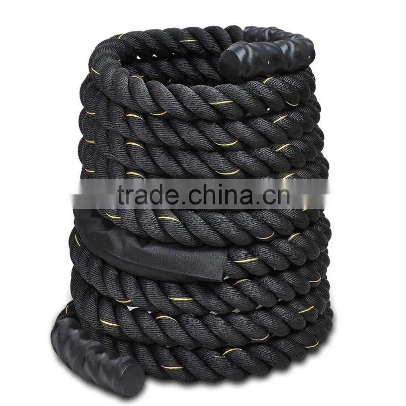 Black Polydacron Training Ropes/Battle Ropes
