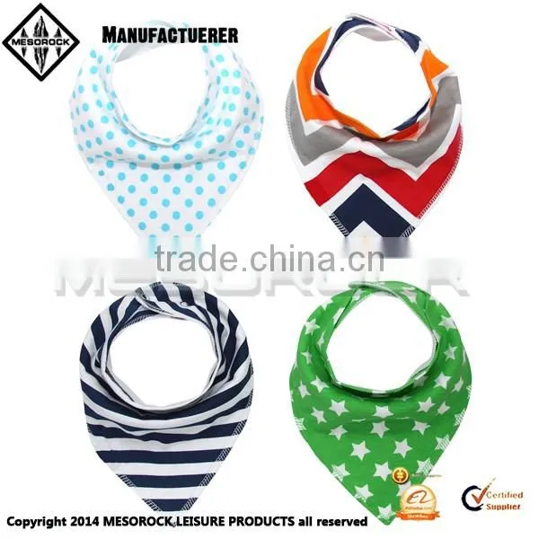4Pcs/pack long absorbent adjustable 100% cotton soft infant pinny baby bib