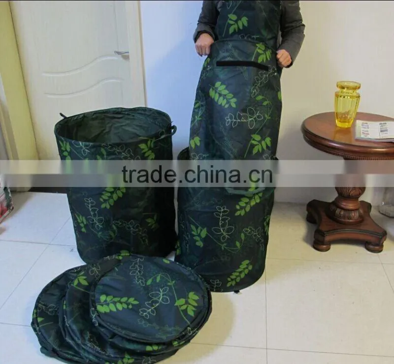 printed pop up garden bag PP PE oxford jute material garden bag wholesaler