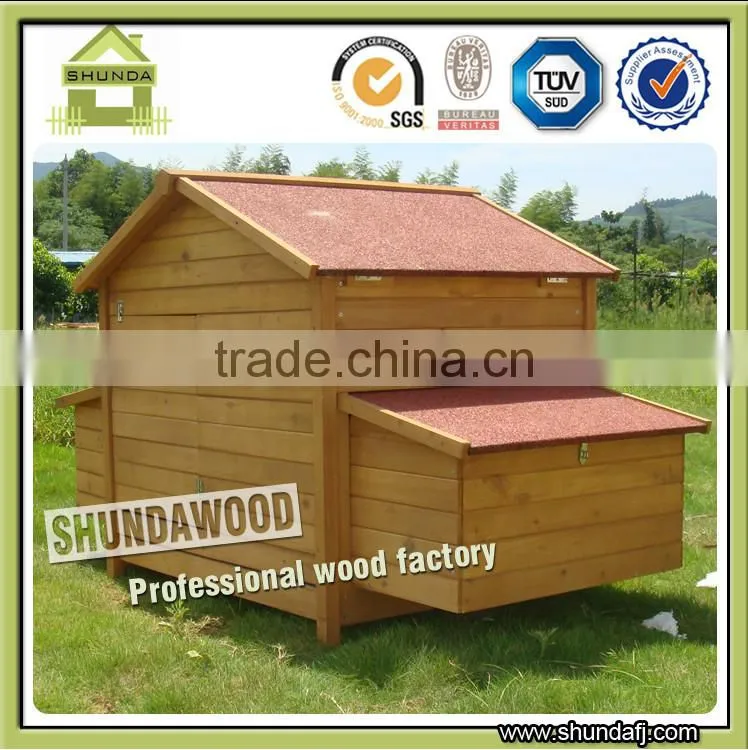 SDC06 cheap water proof outdoor large wooden chicken house for sale